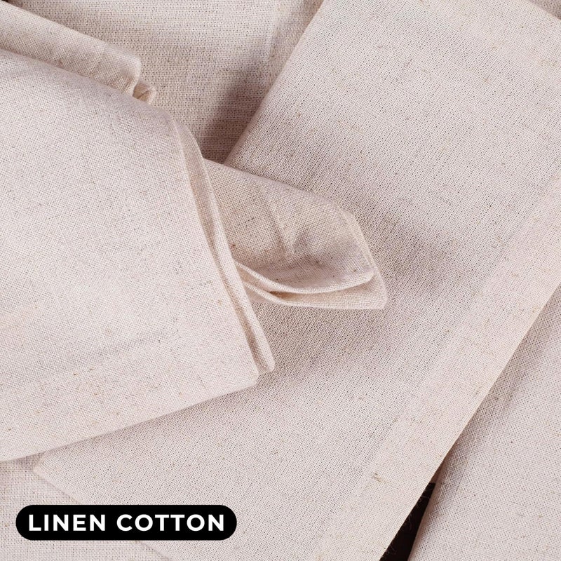 Bedding Craft Linen Flax Cotton Cloth Dinner Napkins Set of 12 â€“ 18x18 Natural Hemstitched Reusable Fabric Napkins for Weddings, Parties, Dinners & Table DÃ©cor â€“ Elegant & Durable - Image 2
